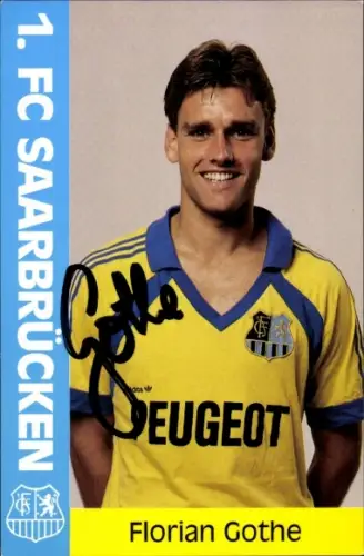 Autogrammkarte Fußballer Florian Gothe, 1. FC Saarbrücken, Autogramm