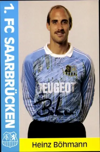 Autogrammkarte Fußballer Heinz Böhmann, 1. FC Saarbrücken, Autogramm