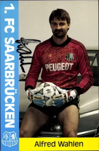 Autogrammkarte Fußballer Alfred Wahlen, 1. FC Saarbrücken, Autogramm