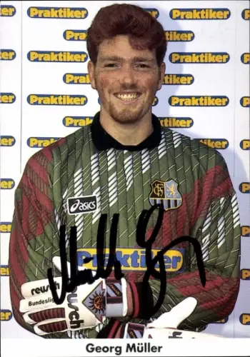 Autogrammkarte Fußballer Georg Müller, 1. FC Saarbrücken, Autogramm