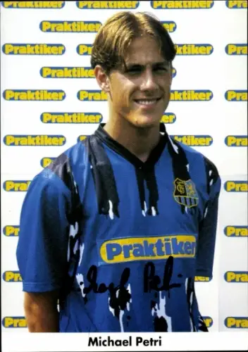 Autogrammkarte Fußballer Michael Petri, 1. FC Saarbrücken, Autogramm