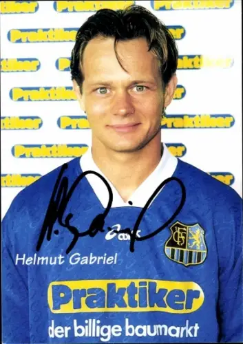 Autogrammkarte Fußballer Helmut Gabriel, 1. FC Saarbrücken, Autogramm