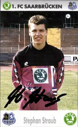 Autogrammkarte Fußballer Stephan Straub, 1. FC Saarbrücken, Autogramm