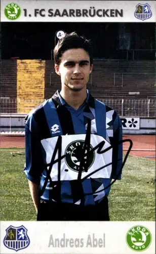 Autogrammkarte Fußballer Andreas Abel, 1. FC Saarbrücken, Autogramm