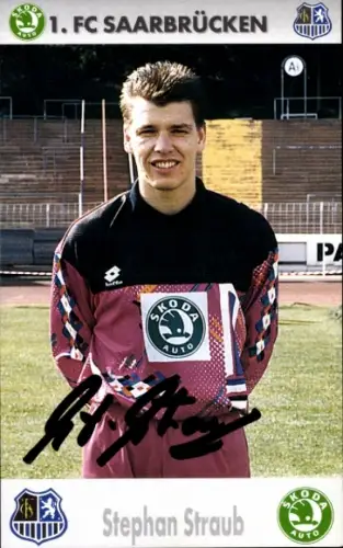 Autogrammkarte Fußballer Stephan Straub, 1. FC Saarbrücken, Autogramm