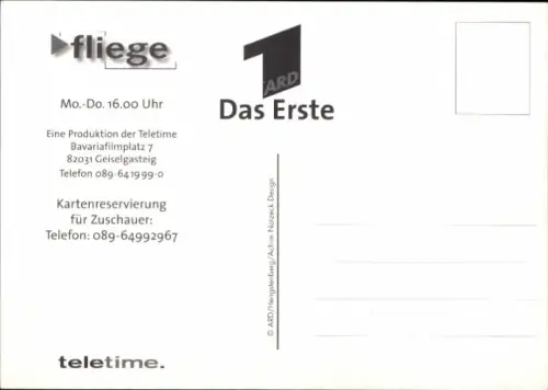 Autogrammkarte Moderator Jürgen Fliege, Portrait, Autogramm
