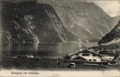 Ak Königsee Königssee Oberbayern, Saletalpe