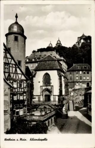 Ak Wertheim am Main,  Kilianskapelle,  Gebäude, Schwarz-Weiß-Fotografie