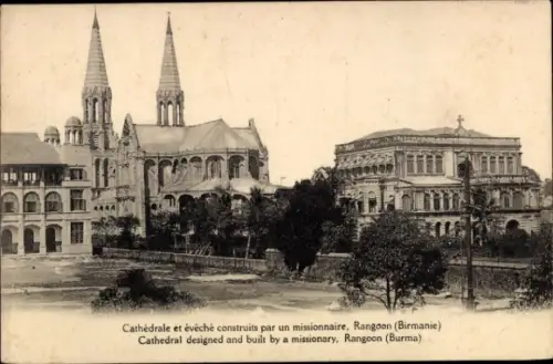 Ak Rangun Rangoon Myanmar, Kathedrale, Bischofssitz,  Burma, Missionar