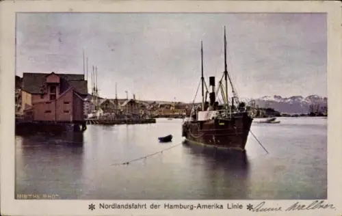 Ak Dampfer, Nordlandsfahrt der Hamburg Amerika Linie, HAPAG