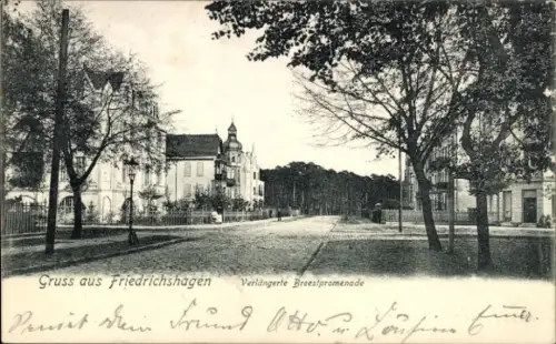 Ak Berlin Köpenick Friedrichshagen, Verlängerte Breestpromenade