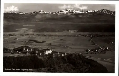 Ak Leutkirch im Allgäu Württemberg, Schloss Zeil, Fliegeraufnahme