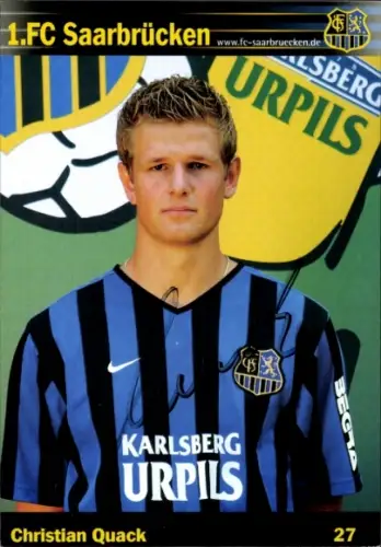 Autogrammkarte Fußballer Christian Quack, 1. FC Saarbrücken, Autogramm