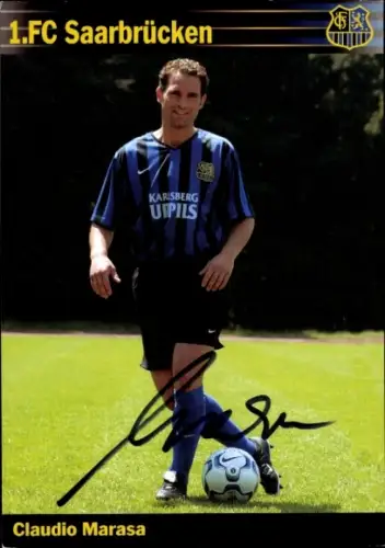 Autogrammkarte Fußballer Claudio Marasa, 1. FC Saarbrücken, Autogramm