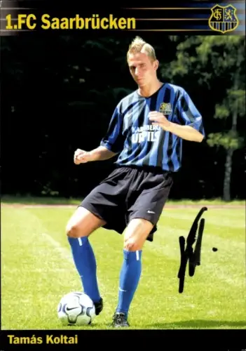 Autogrammkarte Fußballer Tamás Koltai, 1. FC Saarbrücken, Autogramm