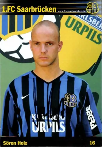 Autogrammkarte Fußballer Sören Holz, 1. FC Saarbrücken, Autogramm