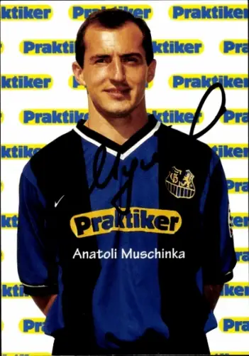 Autogrammkarte Fußballer Anatoli Muschinka, 1. FC Saarbrücken, Autogramm