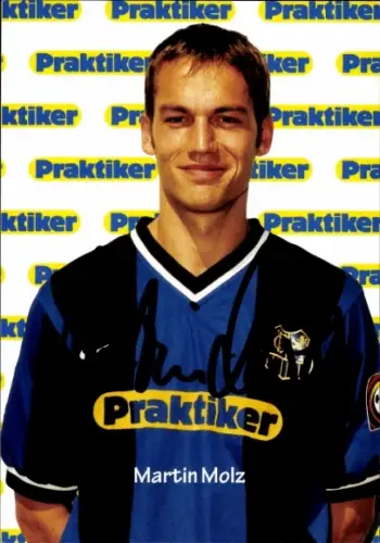 Autogrammkarte Fußballer Martin Molz, 1. FC Saarbrücken, Autogramm