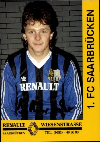 Autogrammkarte Fußballer Bernd Rohrbacher, 1. FC Saarbrücken, Autogramm
