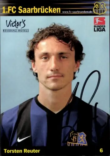 Autogrammkarte Fußballer Torsten Reuter, 1. FC Saarbrücken, Autogramm