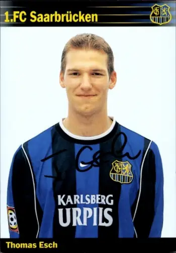 Autogrammkarte Fußballer Thomas Esch, 1. FC Saarbrücken, Autogramm