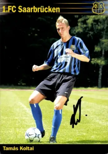 Autogrammkarte Fußballer Tamás Koltai, 1. FC Saarbrücken, Autogramm