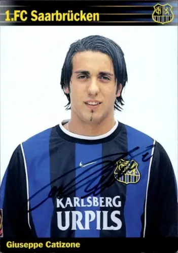 Autogrammkarte Fußballer Giuseppe Catizone, 1. FC Saarbrücken, Autogramm