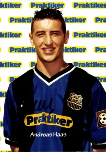Autogrammkarte Fußballer Andreas Haas, 1. FC Saarbrücken, Autogramm