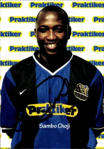 Autogrammkarte Fußballer Sambo Choji, 1. FC Saarbrücken, Autogramm