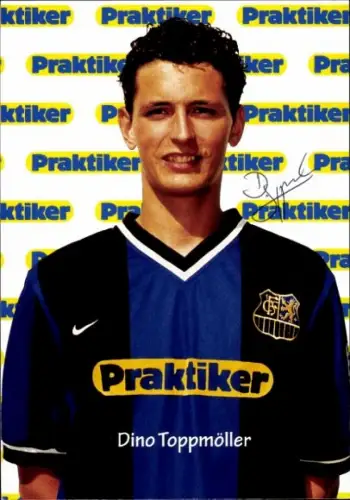 Autogrammkarte Fußballer Dino Toppmöller, 1. FC Saarbrücken, Autogramm