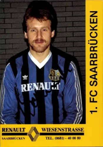 Autogrammkarte Fußballer Bertram Basenach, 1. FC Saarbrücken, Autogramm