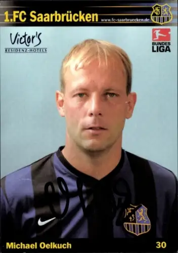 Autogrammkarte Fußballer Michael Oelkuch, 1. FC Saarbrücken, Autogramm