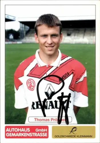 Autogrammkarte Fußballer Thomas Pröpper, Rot Weiss Essen, Autogramm