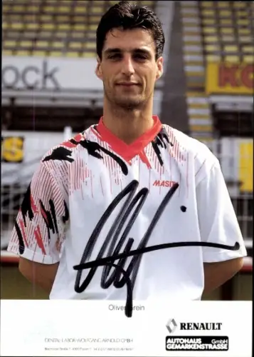 Autogrammkarte Fußballer Oliver Grein, Rot Weiss Essen, Autogramm