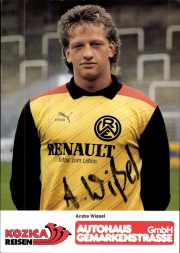 Autogrammkarte Fußballer Andre Wissel, Rot Weiss Essen, Autogramm