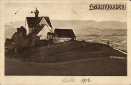 Künstler Ak Marschall, Ernst, Baitenhausen Meersburg am Bodensee, Kirche