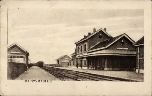 Ak Barry Maulde Gard, Bahnhof, Gleisseite