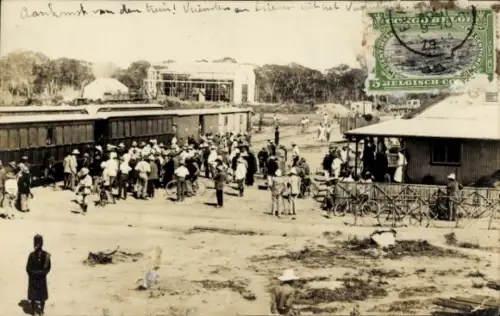 Foto Ak Elisabethville DR Kongo Zaire, Bahnhof, Gleisseite