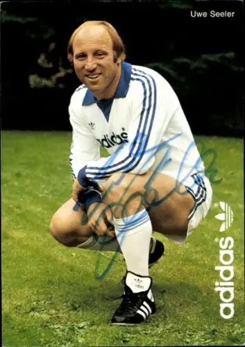 Ak Fußballspieler Uwe Seeler, Portrait, Autogramm