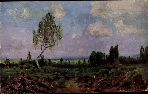 Künstler Ak Heidelandschaft, Erpaco