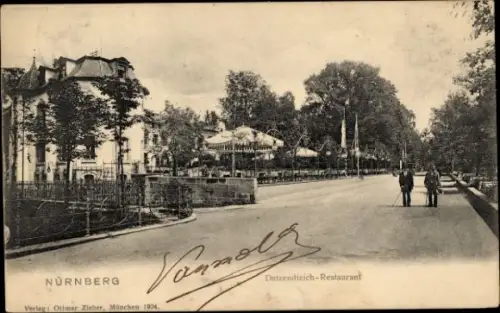 Ak Nürnberg in Mittelfranken, Dutzendteich-Restaurant