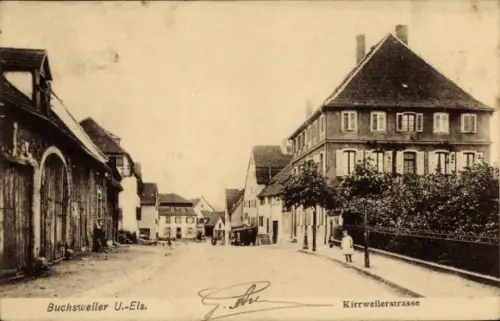 Ak Bouxwiller Buchsweiler Elsass Bas Rhin,  Kirrweilerstrasse,  
