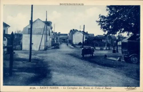 Ak Saint Yorre Allier, Blick auf die Kreuzung