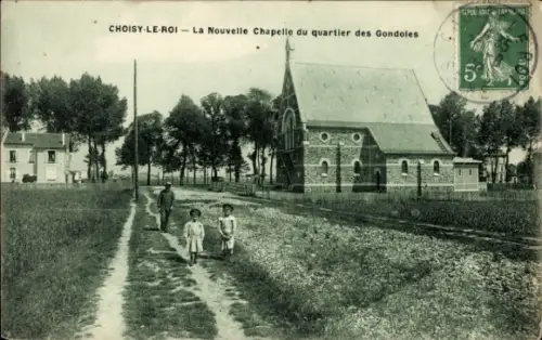 CPA Choisy-le-Roi Val de Marne, La Nouvelle Chapelle du quartier des Gondoles