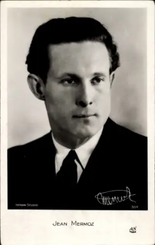 Ak Pilot Jean Mermoz, Flugpionier, Portrait