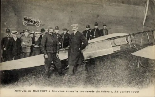 CPA Arrivée de Blériot a Douvres après la traversée du Détroit, 25 Juillet 1909