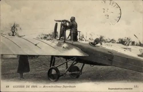 Ak Aero mitrailleuse Deperdussin, französisches Militärflugzeug