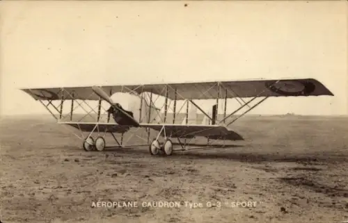 Ak Französisches Militärflugzeug Caudron G3 Sport