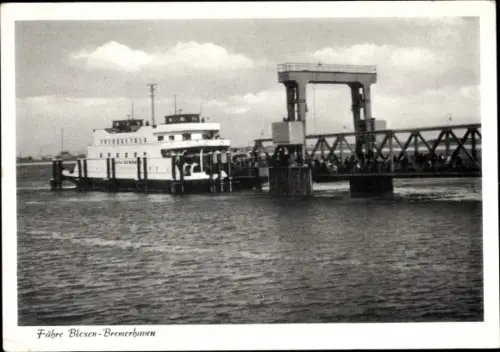 Ak Blexen Nordenham in Oldenburg, Fähre Blexen-Bremerhaven