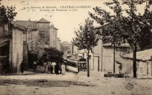 CPA Château-Gombert Marseille Bouches-du-Rhône, Terminus du Tramway